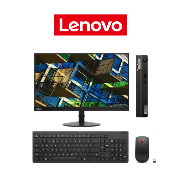 DESKTOP LENOVO M75Q RYZEN R5 5650GE 8GB SSD 256GB + HD 500GB W11P + MONITOR 21.5″ LENOVO S22E18