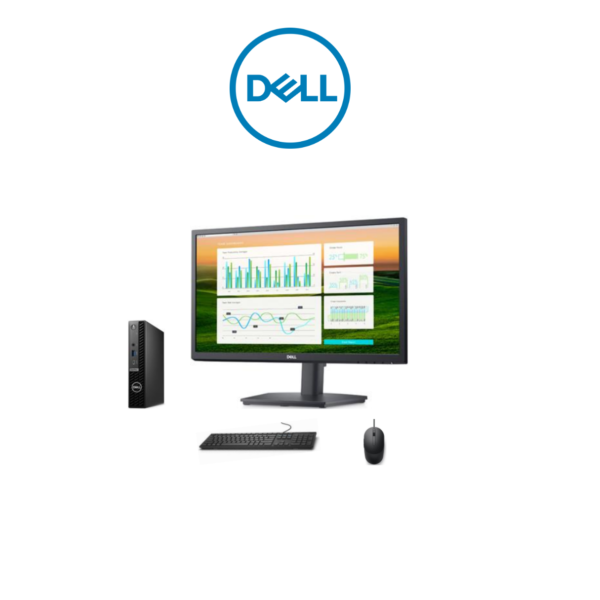 DESKTOP DELL OPTIPLEX 7020 MFF I3-14100T 8GB 512GB W11 HOME + MONITOR DELL 21.5'' E2222HS