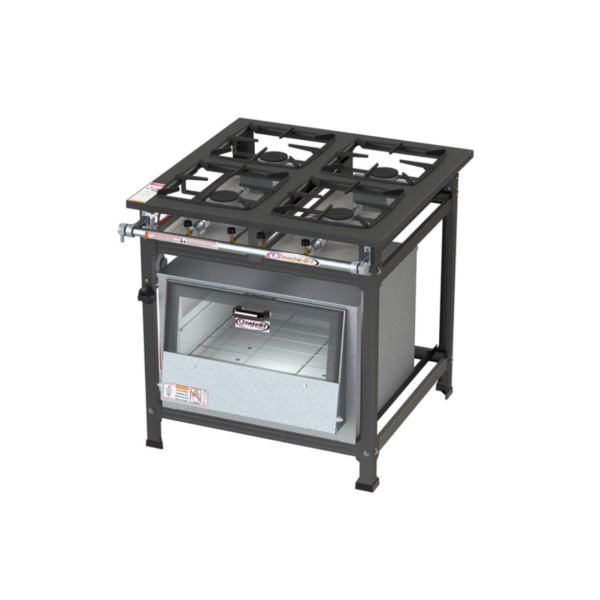 FOGÃO 4 BOCAS ITAJOBI 30X30 LINHA ESCONOMIC ATIVO + FORNO DE 87 LITROS