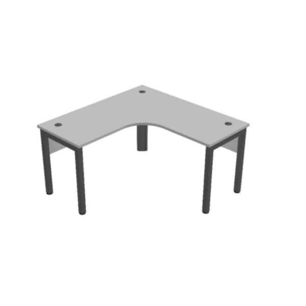 MESA ANGULAR COM PÉS TUBULARES