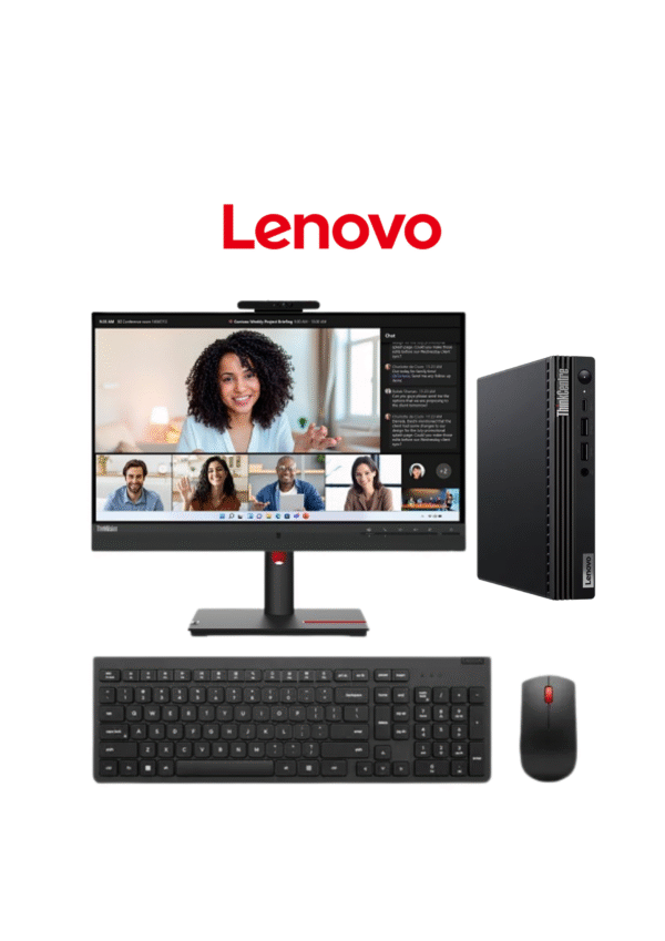 DESKTOP LENOVO M70Q I5-14500T 8GB 256GB W11 PRO + MONITOR LENOVO T24MV-30 23,8''