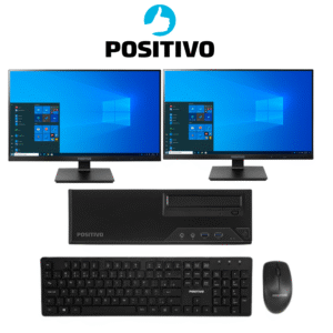 DESKTOP POSITIVO MASTER D4400 RYZEN 5 PRO 5650G 8GB 256GB W11 PRO + 2X MONITOR POSITIVO 24BN650U